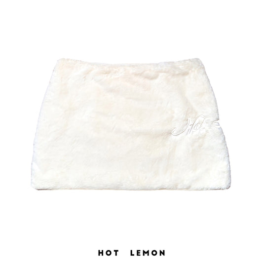 Ultra soft faux fur mini skirt