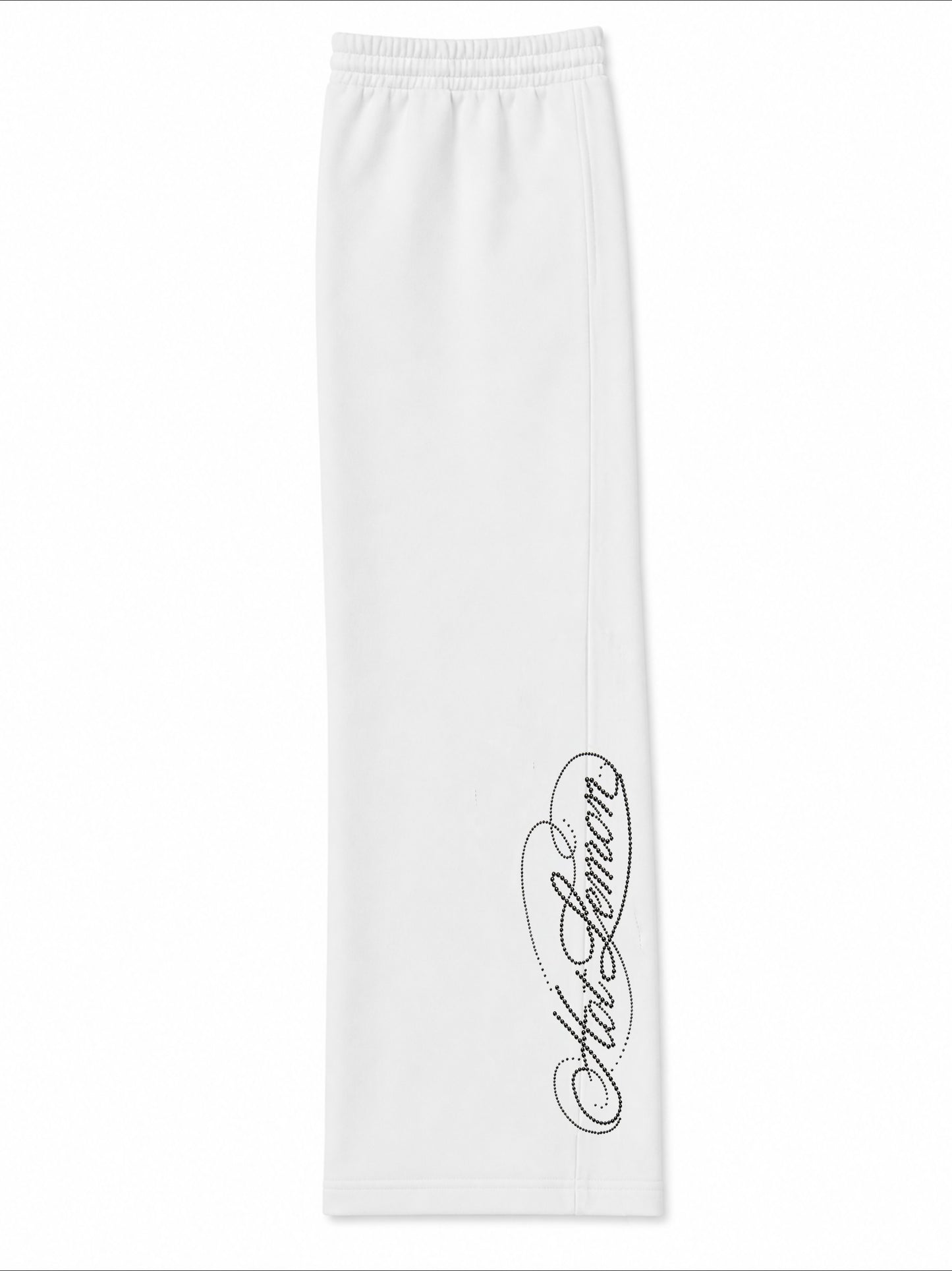 SWEATPANTS WITH STUDS - white