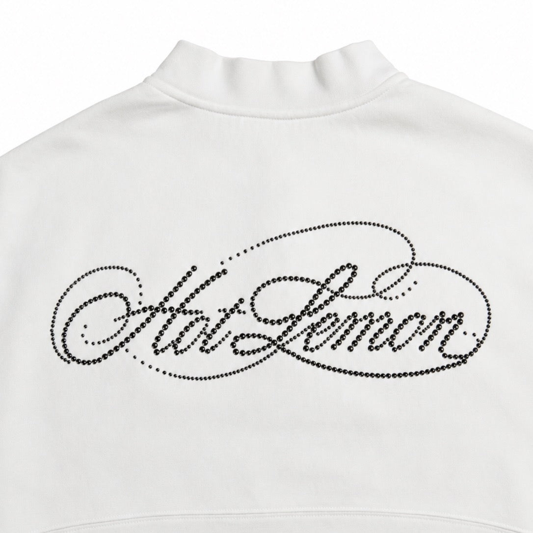SWEATSHIRT WITH STUDS- white