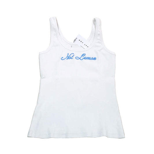 Embroidered Ribbed Tank Top