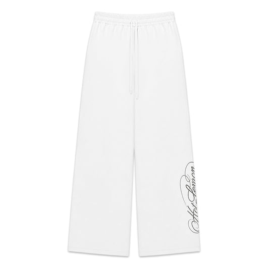 SWEATPANTS WITH STUDS - white