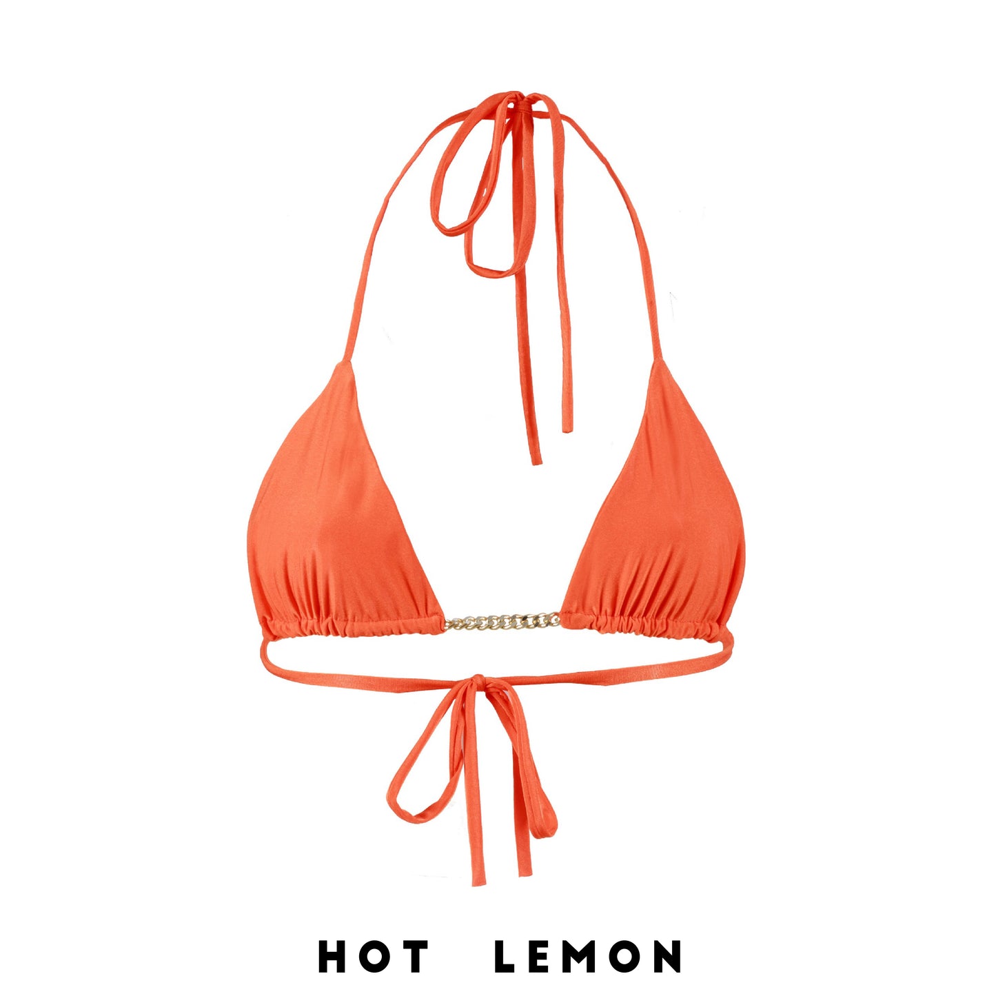 TRIANGLE TOP NIKKI ORANGE with chain