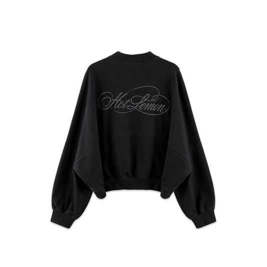 SWEATSHIRT WITH STUDS - black