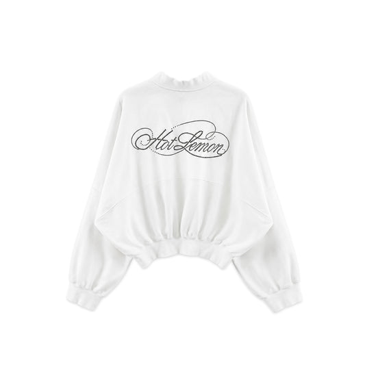 SWEATSHIRT WITH STUDS- white