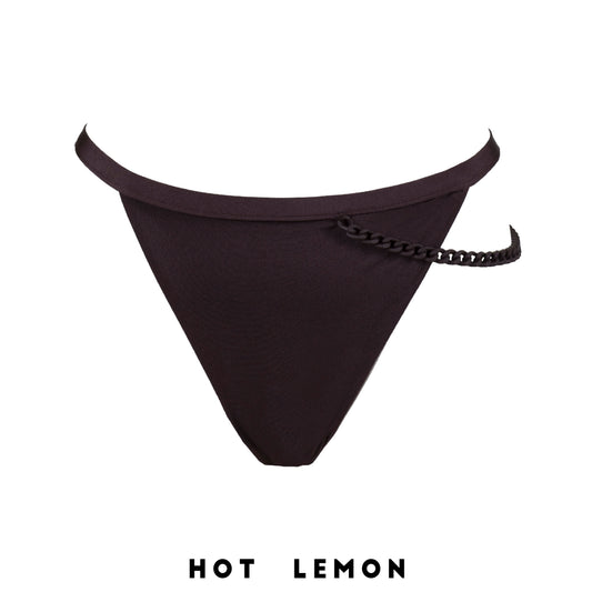SLIP LIV BROWN brazilian cut with chain