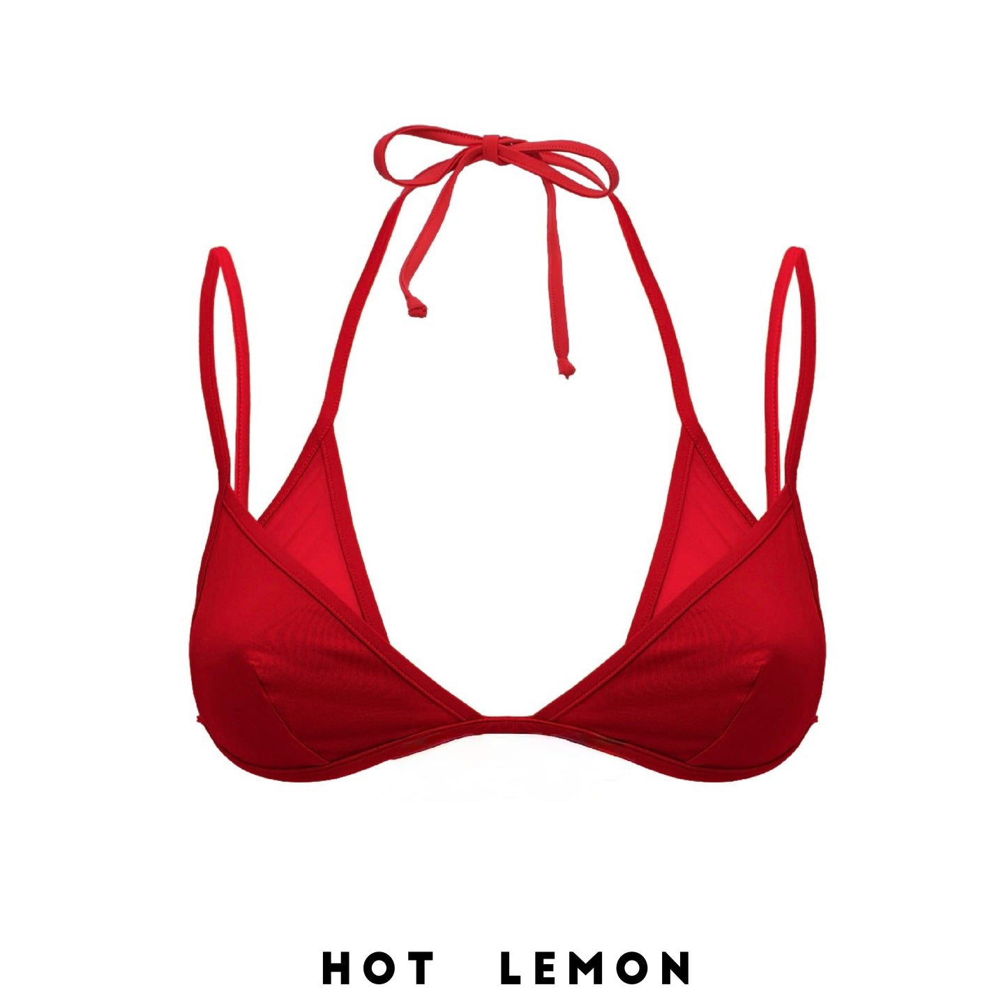 DOUBLE TRIANGLE TULLE TOP PARAISO RED