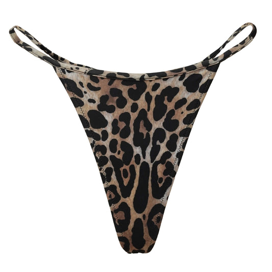 Mya thong bikini bottom leopard