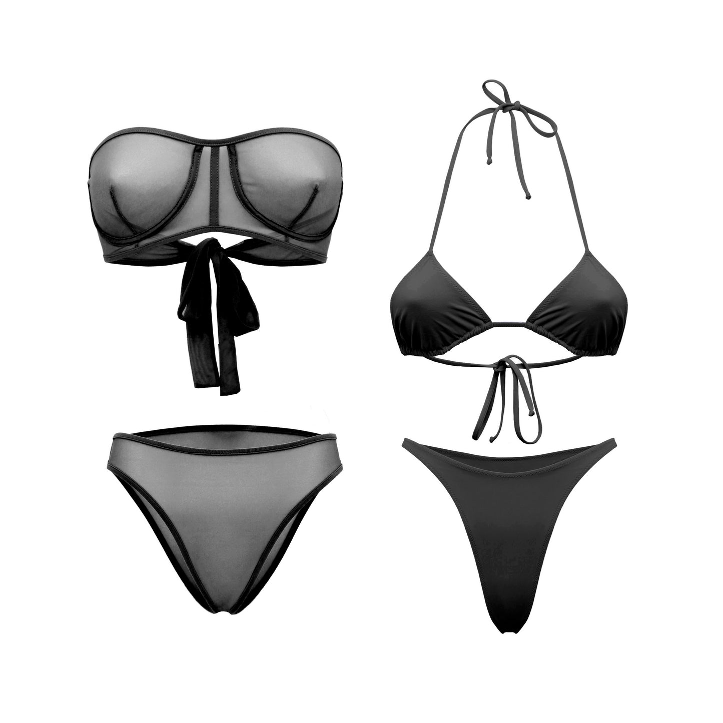 EXOTIC Black Bikini Set